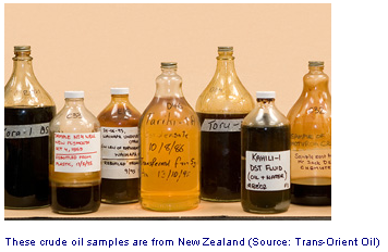 photo of crude oil samples