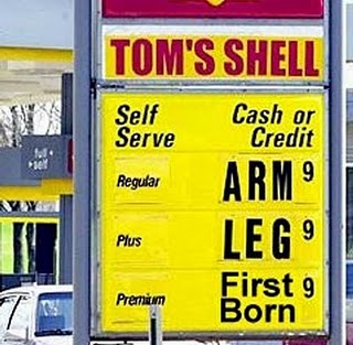 comic gasoline sign