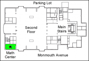 location of Math Center in the library