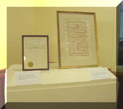 Death Certificate and Manuscript from