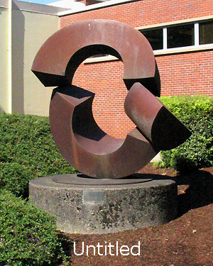 Charles Smith “Untitled” Installed in: March of 1981, dedication ceremony. Location: In front of the Academic Programs and Support building.