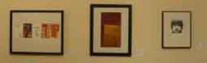 Left: "Flank Ads" 2007 Ink Jet Print 6 x 18 Center: "Flank Blades Sign" 2007 Ink Jet Print 13.5 x 8.75 Right: "Untilled" 2007 Etching 6 x 8