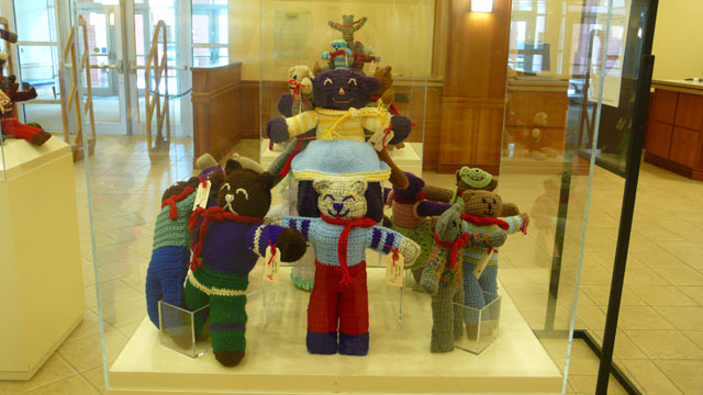 The simple girft of a hand-knit bear has touched so many childrens lives who have nearly nothing in world.