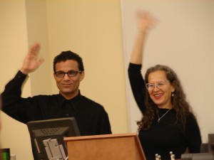 Michel Feder-Nadoff and Kanaan Kanaan lecturing during the workshop.