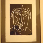 Gordon Gilkey A Wink and a Dimpled Double Chin woodcut