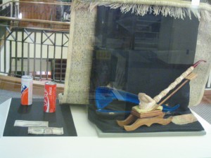 SAUDIA ARABIA Soda cans (right and above) Money from Saudia Arabia (above) Sultan’s pipe (far right) ~Courtesy loan from Jeanette Ferguson