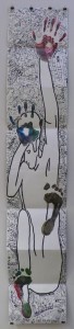 Nathan Reese: World Glow 2008 paint, marker (11” wide, 60” tall)