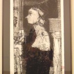 John Rock Black Lace Dress etching