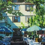 The Terrace at Benbow Inn Ruth DeLong oil on canvas, no date $1200