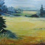 West View Richard Bunse watercolor on gesso, 2004 $1700
