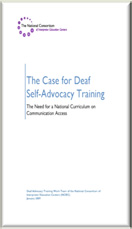The Case for Deaf Self Advocacy Training