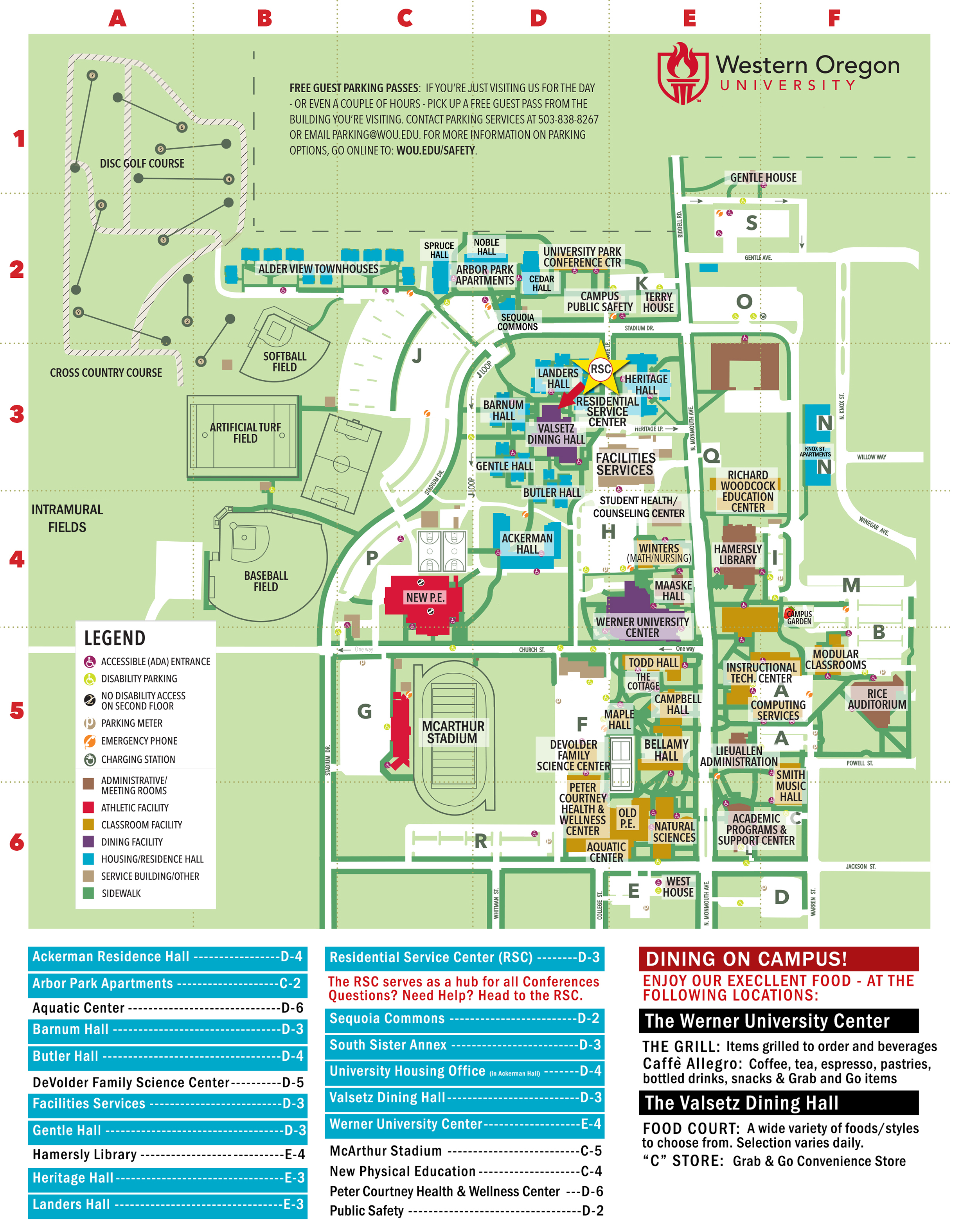 Residence Hall Map – Housing and Dining